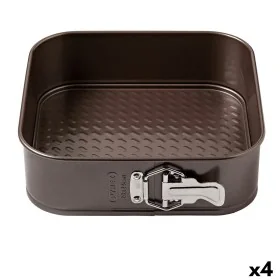 Stampo Removibile Pyrex Asimetria Quadrato Nero Metallo (4 Unità) di Pyrex, Stampi per torte e pan di spagna - Rif: S2707100,...