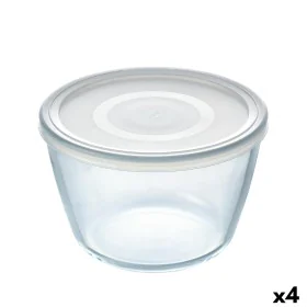 Lancheira Redonda com Tampa Pyrex Cook & Freeze 1,6 L 17 x 17 x 12 cm Transparente Silicone Vidro (4 Unidades) de Pyrex, Arma...