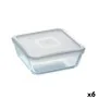 Viereckige Lunchbox mit Deckel Pyrex Cook&freeze 850 ml 14 x 14 cm Durchsichtig Glas Silikon (6 Stück) von Pyrex, Lagerung vo...