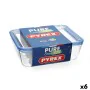 Lunchbox hermetisch Pyrex Pure Glass Durchsichtig Glas (800 ml) (6 Stück) von Pyrex, Lagerung von Lebensmitteln - Ref: S27072...