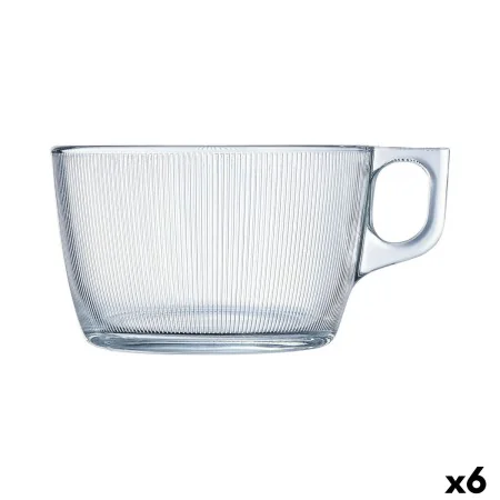 Cup Luminarc Stripy Large Transparent Glass (500 ml) (6 Units) by Luminarc, Cups - Ref: S2707381, Price: 30,17 €, Discount: %