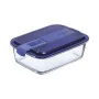 Boîte à lunch hermétique Luminarc Easy Box Bleu verre (6 Unités) (1,22 L) de Luminarc, Stockage des aliments - Réf : S2707450...