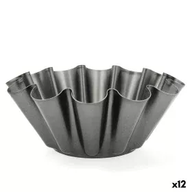 Stampo per Budino Quid Sweet Grey Nero Metallo 23 x 9 cm (12 Unità) di Quid, Stampi per torte e pan di spagna - Rif: S2707545...