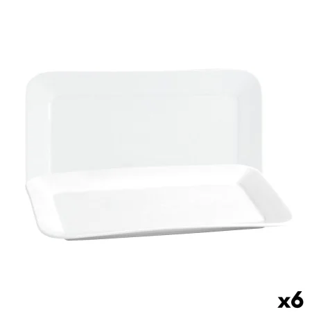 Serving Platter Quid Basic Rectangular Ceramic White (25,9 x 15 cm) (6 Units) by Quid, Plates and dishes - Ref: S2707583, Pri...