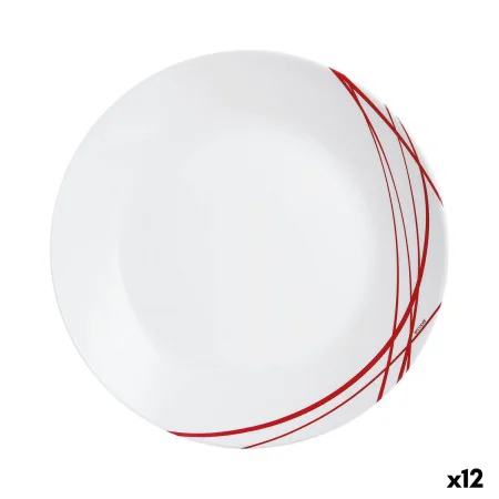 Flat plate Arcopal Domitille Rojo Bicoloured Glass 25 cm (12 Units) by Arcopal, Plates and dishes - Ref: S2707689, Price: 25,...