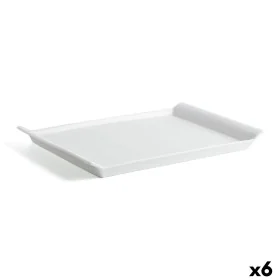 Kochschüssel Quid Gastro Fresh rechteckig aus Keramik Weiß (36 x 25 cm) (6 Stück) von Quid, Teller und Schüsseln - Ref: S2707...