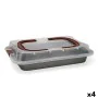 Molde para Horno Quid Sweet Grey Negro Metal 36 x 23 x 4,5 cm Con Tapa (4 Unidades) de Quid, Moldes para pan y plumcake - Ref...