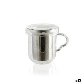 Cup with Tea Filter Quid Serenia Transparent Glass Stainless steel 350 ml (12 Units) by Quid, Cups - Ref: S2707734, Price: 12...