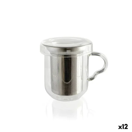 Tasse avec filtre pour infusions Quid Serenia Transparent verre Acier inoxydable 350 ml (12 Unités) de Quid, Tasses - Réf : S...