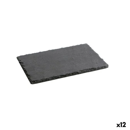 Schiefer-Effekt Keramikschale Quid Gastro Fresh Schwarz (40 x 30 cm) (12 Stück) von Quid, Teller und Schüsseln - Ref: S270787...