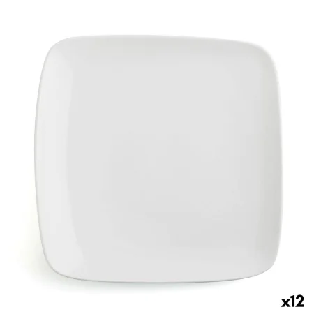 Flat plate Ariane Vital Squared Ceramic White (27 x 21 cm) (12 Units) by Ariane, Plates and dishes - Ref: S2707926, Price: 73...