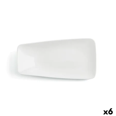 Assiette plate Ariane Vital Rectangulaire Céramique Blanc (38 x 20,4 cm) (6 Unités) de Ariane, Plats et plateaux - Réf : S270...