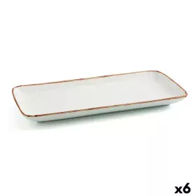 Serving Platter Ariane Terra Rectangular Ceramic Beige (28 x 14 cm) (6 Units) by Ariane, Plates and dishes - Ref: S2707967, P...