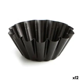 Moule à flan Quid Sweet Grey Noir Métal Ø 14 cm (12 Unités) de Quid, Moules pour gâteaux et biscuits - Réf : S2708123, Prix :...