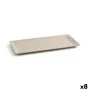 Tablett für Snacks Quid Mineral Gres Beige aus Keramik 15 x 30 cm (8 Stück) von Quid, Teller und Schüsseln - Ref: S2708271, P...