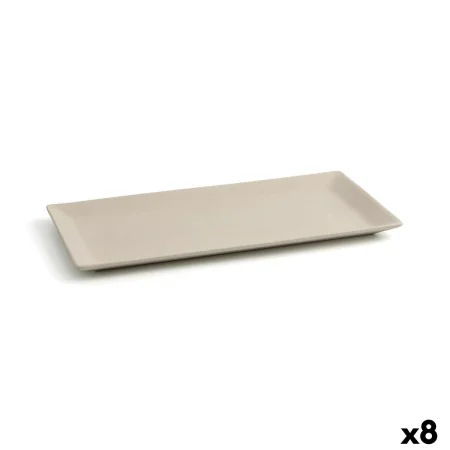 Snack tray Quid Mineral Gres Beige Ceramic 15 x 30 cm (8 Units) by Quid, Plates and dishes - Ref: S2708271, Price: 79,93 €, D...