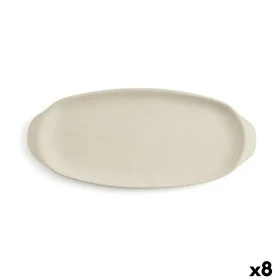 Tablett für Snacks Quid Mineral Gres Beige aus Keramik 13 x 30,5 cm (8 Stück) von Quid, Teller und Schüsseln - Ref: S2708273,...