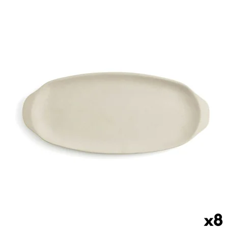 Bandeja de Aperitivos Quid Mineral Gres Beige Cerámica 13 x 30,5 cm (8 Unidades) de Quid, Platos y fuentes - Ref: S2708273, P...