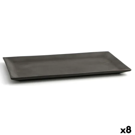 Tablett für Snacks Quid Mineral Gres Schwarz aus Keramik 15 x 30 cm (8 Stück) von Quid, Teller und Schüsseln - Ref: S2708281,...