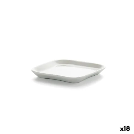 bandeja de aperitivos Ariane Alaska Branco Cerâmica Quadrado 11,4 x 11,4 cm (18 Unidades) de Ariane, Pratos e fontes - Ref: S...