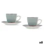 Lot de tasses avec soucoupes Quid Vita Morning Bleu Céramique (4 Pièces) (6 Unités) de Quid, Tasses - Réf : S2708709, Prix : ...