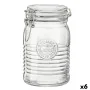 Recipiente Conservador de Alimentos Bormioli Rocco Officina Transparente Vidrio (6 Unidades) (1,15 L) de Bormioli Rocco, Bote...