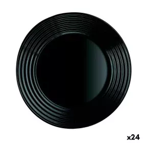 Plato de Postre Luminarc Harena Negro Vidrio (19 cm) (24 Unidades) de Luminarc, Platos y fuentes - Ref: S2708985, Precio: 35,...