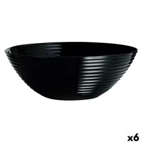 Salad Bowl Luminarc Harena Black Glass (Ø 27 cm) (6 Units) by Luminarc, Bowls and large cups - Ref: S2709000, Price: 30,17 €,...