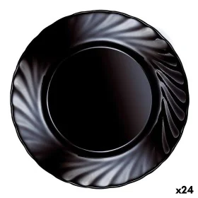 Dessert dish Luminarc Trianon Black Glass (Ø 19,5 cm) (24 Units) by Luminarc, Plates and dishes - Ref: S2709058, Price: 36,46...