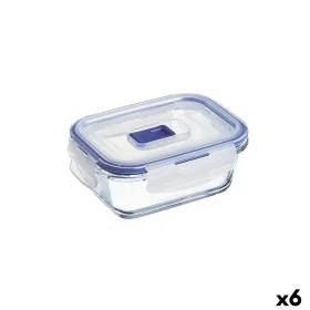 Hermetic Lunch Box Luminarc Pure Box Active 380 ml 12 x 9 cm Bicoloured Glass (6 Units) by Luminarc, Food storage - Ref: S270...