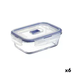 Hermetic Lunch Box Luminarc Pure Box Active 16 x 11 cm 820 ml Bicoloured Glass (6 Units) by Luminarc, Food storage - Ref: S27...