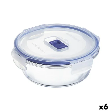 Hermetic Lunch Box Luminarc Pure Box Active 670 ml 14 x 6 cm Bicoloured Glass (6 Units) by Luminarc, Food storage - Ref: S270...