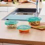 Panier-repas rond avec couvercle Luminarc Keep'n Lagon 920 ml 15,6 x 6,6 cm Turquoise verre (6 Unités) de Luminarc, Stockage ...