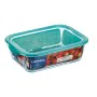 Rectangular Lunchbox with Lid Luminarc Keep'n Lagon 12 x 8,5 x 5,4 cm Turquoise 380 ml Glass (6 Units) by Luminarc, Food stor...