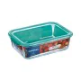 Rectangular Lunchbox with Lid Luminarc Keep'n Lagon 16 x 11,3 x 6 cm Turquoise 820 ml Glass (6 Units) by Luminarc, Food stora...