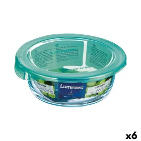 Round Lunch Box with Lid Luminarc Keep'n Lagon Turquoise 420 ml 11,5 x 5,4 cm Glass (6 Units) by Luminarc, Food storage - Ref...