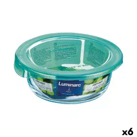 Panier-repas rond avec couvercle Luminarc Keep'n Lagon Turquoise 420 ml 11,5 x 5,4 cm verre (6 Unités) de Luminarc, Stockage ...