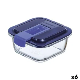 Hermetic Lunch Box Luminarc Easy Box Blue Glass (380 ml) (6 Units) by Luminarc, Food storage - Ref: S2709838, Price: 32,74 €,...