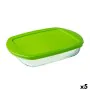 Portapranzo Rettangolare con Coperchio Pyrex Prep&store Px Verde 1,6 L 28 x 20 cm Vetro (5 Unità) di Pyrex, Conservazione di ...