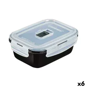 Lunchbox hermetisch Luminarc Pure Box Schwarz 820 ml Glas (6 Stück) von Luminarc, Lagerung von Lebensmitteln - Ref: S2709952,...