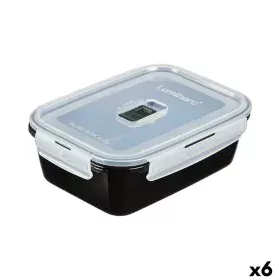 Hermetic Lunch Box Luminarc Pure Box Black 1,22 L Glass (6 Units) by Luminarc, Food storage - Ref: S2709953, Price: 51,13 €, ...