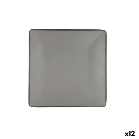 Piatto da pranzo Bidasoa Gio Grigio Plastica 21,5 x 21,5 cm (12 Unità) di Bidasoa, Piatti e teglie - Rif: S2710100, Prezzo: 8...