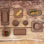 Snack tray Bidasoa Gio Brown Plastic 28 x 12 cm (12 Units) by Bidasoa, Plates and dishes - Ref: S2710114, Price: 75,01 €, Dis...