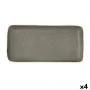 Vassoio per aperitivi Bidasoa Gio Rettangolare Grigio 28 x 14 cm Ceramica (4 Unità) di Bidasoa, Piatti e teglie - Rif: S27101...