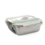 Hermetic Lunch Box Bidasoa Theo 18,3,5 x 18,3 x 6,8 cm Silver 1,2 L Metal by Bidasoa, Food storage - Ref: S2710258, Price: 43...