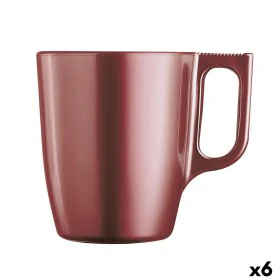 Mug Luminarc Flashy Red 250 ml Glass (6 Units) by Luminarc, Cups - Ref: S2710372, Price: 22,03 €, Discount: %