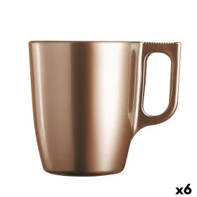 Mug Luminarc Flashy Light brown 250 ml Glass (6 Units) by Luminarc, Cups - Ref: S2710374, Price: 22,03 €, Discount: %