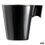 Mug Luminarc Flashy Black 80 ml Bicoloured Glass (24 Units) by Luminarc, Cups - Ref: S2710380, Price: 83,64 €, Discount: %