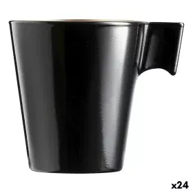 Mug Luminarc Flashy Black 80 ml Bicoloured Glass (24 Units) by Luminarc, Cups - Ref: S2710380, Price: 79,19 €, Discount: %