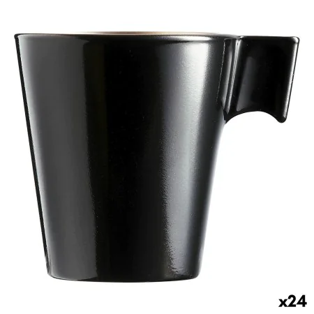 Mug Luminarc Flashy Black 80 ml Bicoloured Glass (24 Units) by Luminarc, Cups - Ref: S2710380, Price: 83,64 €, Discount: %